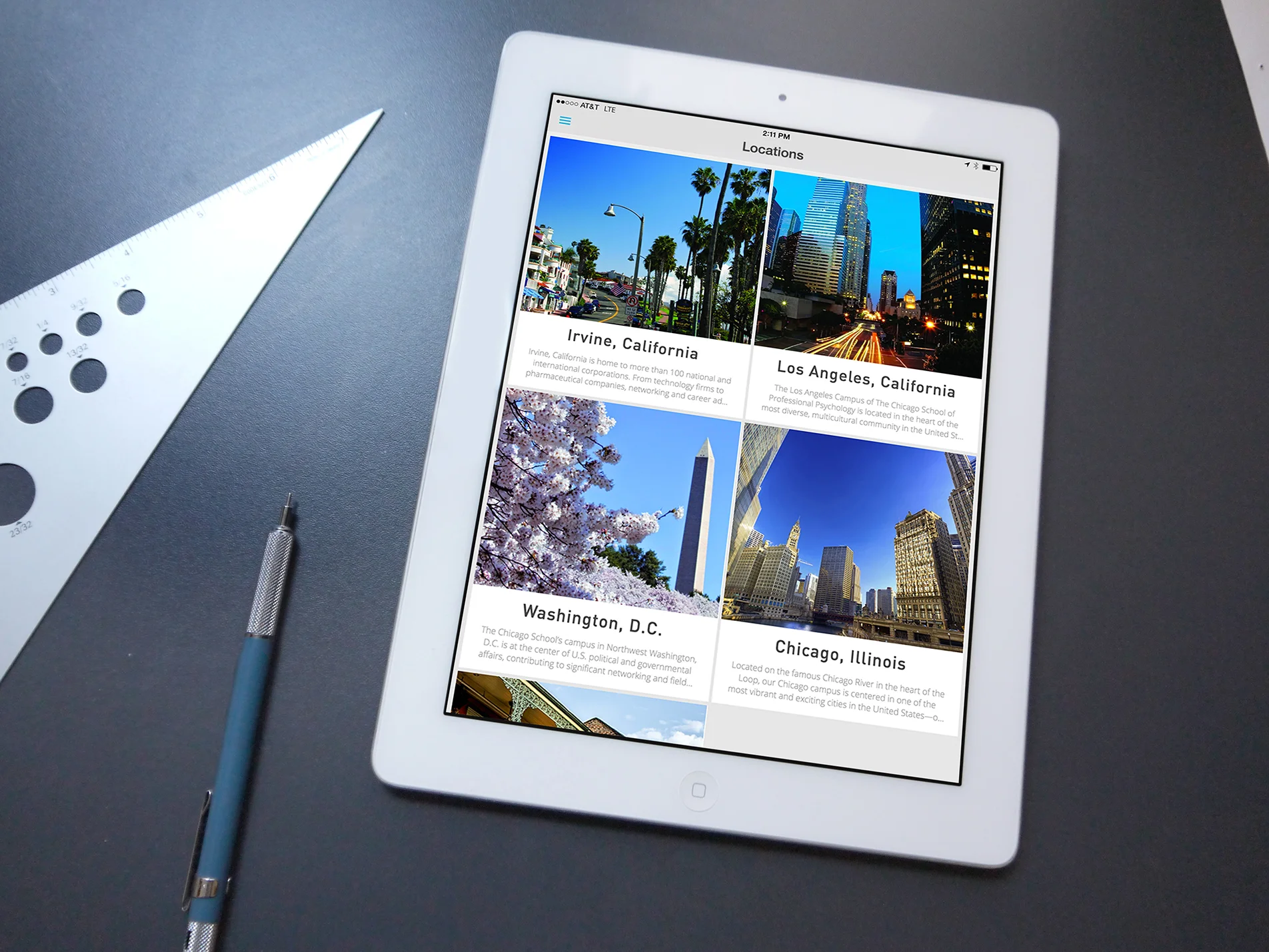 TCS Education System — AEM Mobile App — ipad